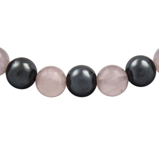 Armband aus Rosenquarz und Hämatit, nachhaltiger second hand Schmuck perfekt aufgearbeitet