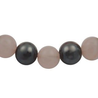Armband mit Rosenquarz und Hämatit, nachhaltiger second hand Schmuck perfekt aufgearbeitet