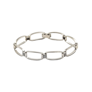 Brillantarmband aus 585 Weißgold, nachhaltiger second hand Schmuck perfekt aufgearbeitet