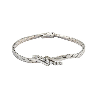 Brillantarmband aus 585 Weißgold, nachhaltiger second hand Schmuck perfekt aufgearbeitet