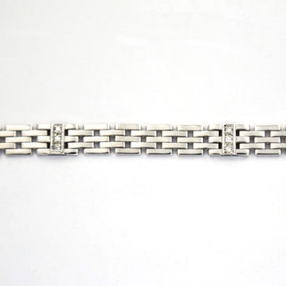 Brillantarmband aus 585 Weißgold, nachhaltiger second hand Schmuck perfekt aufgearbeitet