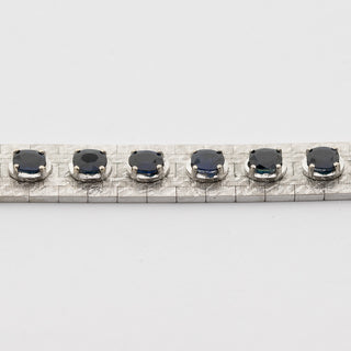 Saphirarmband aus 750 Weißgold, hochwertiger second hand Schmuck perfekt aufgearbeitet