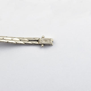 Armband aus 750 Weißgold mit Saphir, Brillant und Diamant, neuwertig, nachhaltiger second hand Schmuck perfekt aufgearbeitet