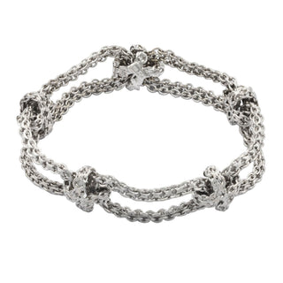 Armband aus 750 Weißgold, hochwertiger second hand Schmuck perfekt aufgearbeitet