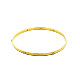 Brillantarmreif aus 750 Gelb- und Weißgold, nachhaltiger second hand Schmuck perfekt aufgearbeitet