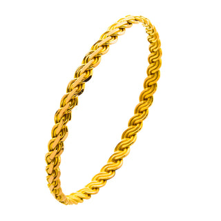 Armreif aus 916 Gelbgold, nachhaltiger second hand Schmuck perfekt aufgearbeitet