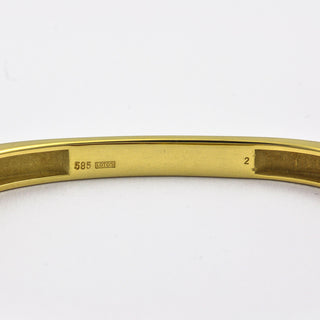 Granatarmreif aus 585 Gelbgold mit Brillant, nachhaltiger second hand Schmuck perfekt aufgearbeitet