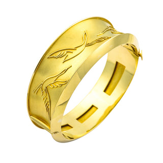 Armreif aus 585 Gelbgold, hochwertiger second hand Schmuck perfekt aufgearbeitet