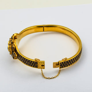 Granatarmreif aus 900 Silber, hochwertiger second hand Schmuck perfekt aufgearbeitet