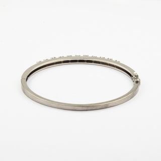 Armreif aus 750 Weißgold mit Brillant, nachhaltiger second hand Schmuck perfekt aufgearbeitet