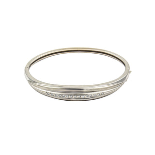 Brillantarmreif aus 585 Weißgold, nachhaltiger second hand Schmuck perfekt aufgearbeitet