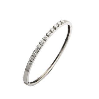 Armreif aus 750 Weißgold mit Brillant, nachhaltiger second hand Schmuck perfekt aufgearbeitet