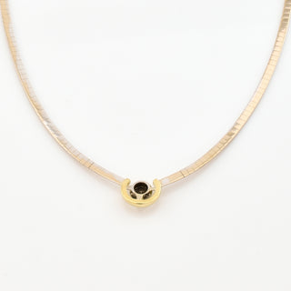 Arpas Brillantcollier aus 585 Gelb- und Weißgold, nachhaltiger second hand Schmuck perfekt aufgearbeitet