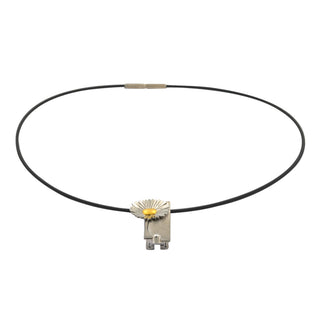 Aurifex Anhänger/Brosche aus 750 Gelb- und Weißgold mit Brillant, hochwertiger second hand Schmuck perfekt aufgearbeitet