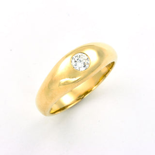 Brillantring aus 585 Gelbgold, nachhaltiger second hand Schmuck perfekt aufgearbeitet