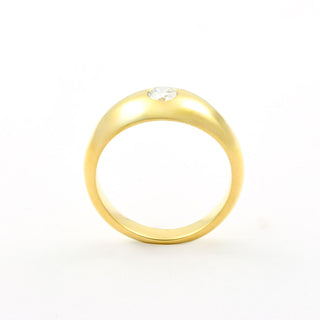 Brillantring aus 585 Gelbgold, nachhaltiger second hand Schmuck perfekt aufgearbeitet