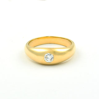 Brillantring aus 585 Gelbgold, nachhaltiger second hand Schmuck perfekt aufgearbeitet