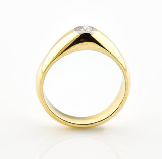 Brillantring aus 585 Gelbgold, nachhaltiger second hand Schmuck perfekt aufgearbeitet