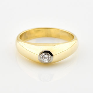 Brillantring aus 585 Gelbgold, nachhaltiger second hand Schmuck perfekt aufgearbeitet