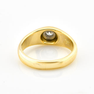 Brillantring aus 585 Gelbgold, nachhaltiger second hand Schmuck perfekt aufgearbeitet