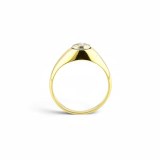Brillantring aus 585 Gelb- und Weißgold, nachhaltiger second-hand Schmuck perfekt aufgearbeitet