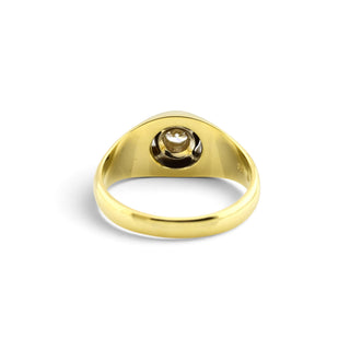 Brillantring aus 585 Gelb- und Weißgold, nachhaltiger second-hand Schmuck perfekt aufgearbeitet