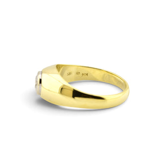 Brillantring aus 585 Gelb- und Weißgold, nachhaltiger second-hand Schmuck perfekt aufgearbeitet