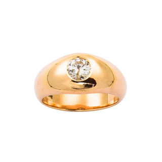 Bandring aus 585 Roségold mit Brillant, nachhaltiger second hand Schmuck perfekt aufgearbeitet