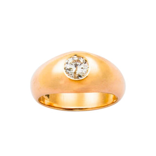 Bandring aus 585 Roségold mit Brillant, nachhaltiger second hand Schmuck perfekt aufgearbeitet