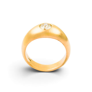 Bandring aus 585 Roségold mit Brillant, nachhaltiger second hand Schmuck perfekt aufgearbeitet