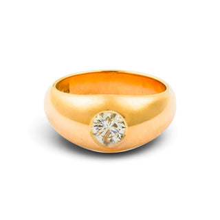 Bandring aus 585 Roségold mit Brillant, nachhaltiger second hand Schmuck perfekt aufgearbeitet