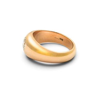 Bandring aus 585 Roségold mit Brillant, nachhaltiger second hand Schmuck perfekt aufgearbeitet