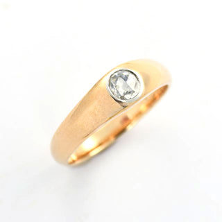 Diamantring aus 585 Roségold/Platin, nachhaltiger second hand Schmuck perfekt aufgearbeitet