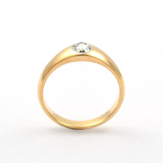 Diamantring aus 585 Roségold/Platin, nachhaltiger second hand Schmuck perfekt aufgearbeitet