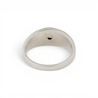 Bandring aus 585 Weißgold mit Brillant, nachhaltiger second hand Schmuck perfekt aufgearbeitet