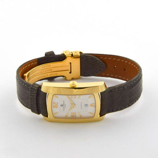 Baume & Mercier Herrenarmbanduhr Hampton Milleis Automatik mit Datumsanzeige und Schnellschaltung, gebrauchte Luxusuhr im Top-Zustand