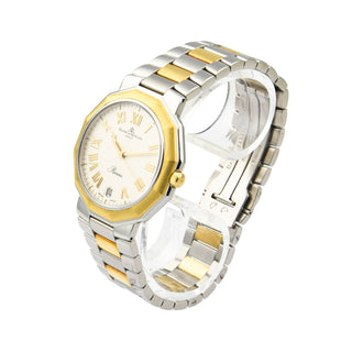 Baume & Mercier Riviera Quarzwerk mit Datumsanzeige und verschraubte Drücker und Schnellschaltung, gebrauchte Luxusuhr im Top-Zustand