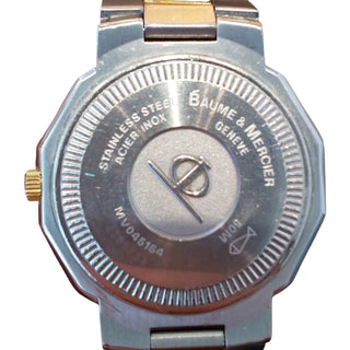 Baume & Mercier Riviera Quarzwerk mit Datumsanzeige und verschraubte Drücker und Schnellschaltung, gebrauchte Luxusuhr im Top-Zustand