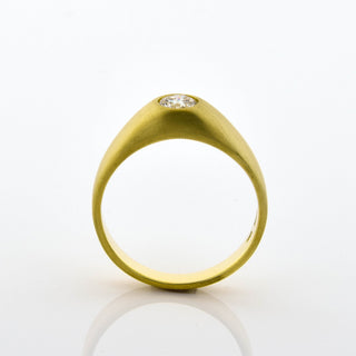 Biko Bandring aus 750 Gelbgold mit Brillant, nachhaltiger second hand Schmuck perfekt aufgearbeitet