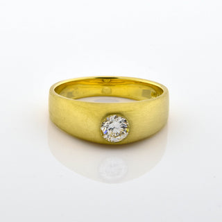 Biko Bandring aus 750 Gelbgold mit Brillant, nachhaltiger second hand Schmuck perfekt aufgearbeitet