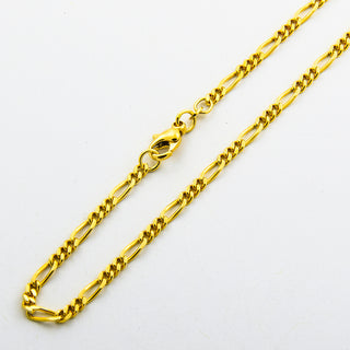 Binder Figarokette aus 585 Gelbgold, 45,5cm, nachhaltiger second hand Schmuck perfekt aufgearbeitet