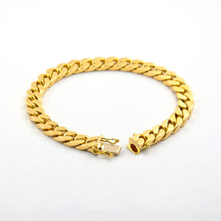 Binder Panzerarmband aus 585 Gelbgold, nachhaltiger second hand Schmuck perfekt aufgearbeitet