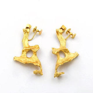 Björn Weckström Ohrhänger aus 585 Gelbgold, nachhaltiger second hand Schmuck perfekt aufgearbeitet