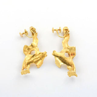 Björn Weckström Ohrhänger aus 585 Gelbgold, nachhaltiger second hand Schmuck perfekt aufgearbeitet