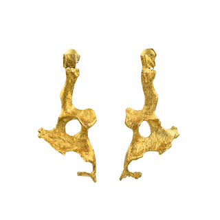 Björn Weckström Ohrhänger aus 585 Gelbgold, nachhaltiger second hand Schmuck perfekt aufgearbeitet
