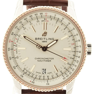 Breitling Herrenarmbanduhr Navitimer Automatik mit Datumsanzeige und Multiplizieren und Chronometer, Schnellschaltung und drehbare Lünette zeitgenössisch, gebrauchte Luxusuhr im Top-Zustand