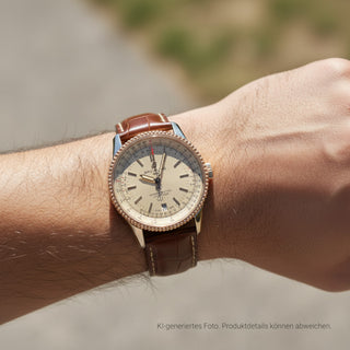 Breitling Herrenarmbanduhr Navitimer Automatik mit Datumsanzeige und Multiplizieren und Chronometer, Schnellschaltung und drehbare Lünette zeitgenössisch, gebrauchte Luxusuhr im Top-Zustand