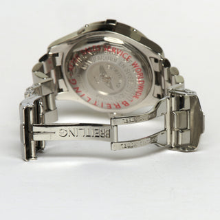 Breitling Herrenarmbanduhr Super Ocean Automatik mit Datumsanzeige und Leuchtziffern, Leuchtzeiger und Zentralsekunde, gebrauchte Luxusuhr im Top-Zustand