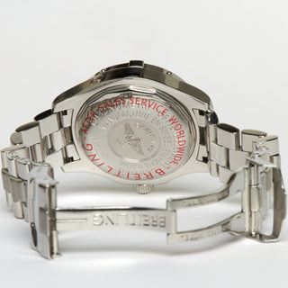 Breitling Herrenarmbanduhr Super Ocean Automatik mit Datumsanzeige und Leuchtziffern, Leuchtzeiger und Zentralsekunde, gebrauchte Luxusuhr im Top-Zustand