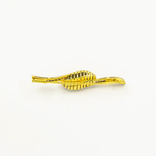 Brosche aus 585 Gelb- und Weißgold/Platin mit Perle, Diamant und Brillant, nachhaltiger second hand Schmuck perfekt aufgearbeitet